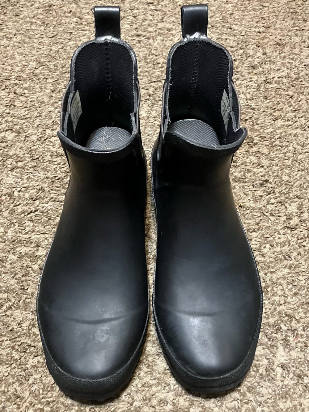 Women’s Chaps Black Waterproof Slip-On Rain Chelsea Boots Size 8